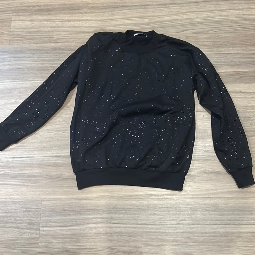Black silver splatter pant long sleeve